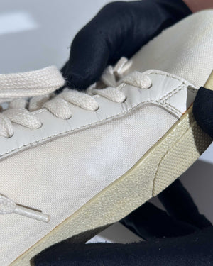 Saint Laurent White Canvas Sneakers Size 37-12