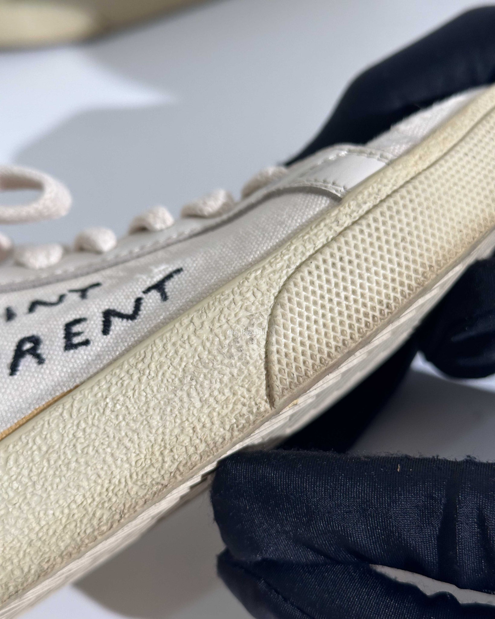Saint Laurent White Canvas Sneakers Size 37-21