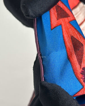 Hermes Bleu/Rouge/Prune Cosmogonie Apache Silk Scarf 90