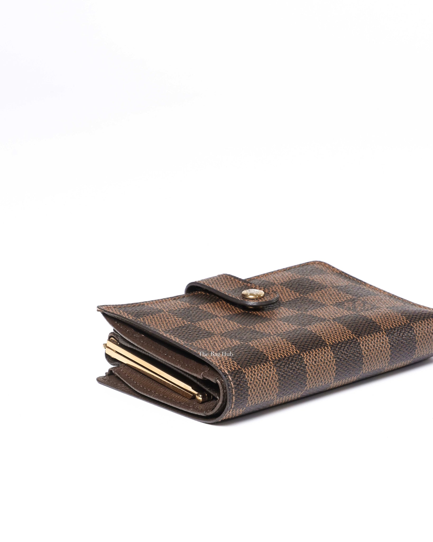 Louis Vuitton Damier Ebene French Kisslock Bi-fold Wallet-7