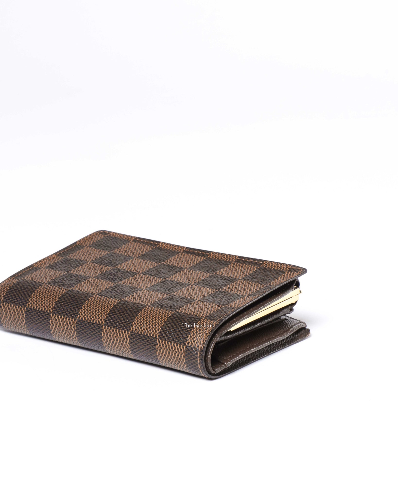 Louis Vuitton Damier Ebene French Kisslock Bi-fold Wallet-10