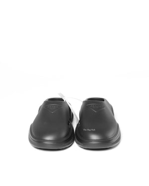 Prada Black Rubber Mellow Logo Men's Clogs Size 41-3