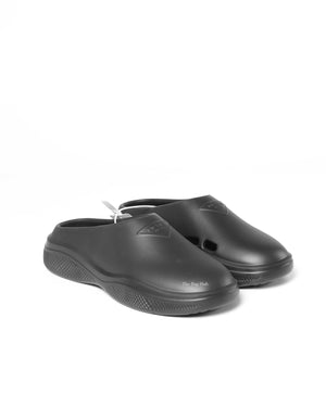 Prada Black Rubber Mellow Logo Men's Clogs Size 41-2