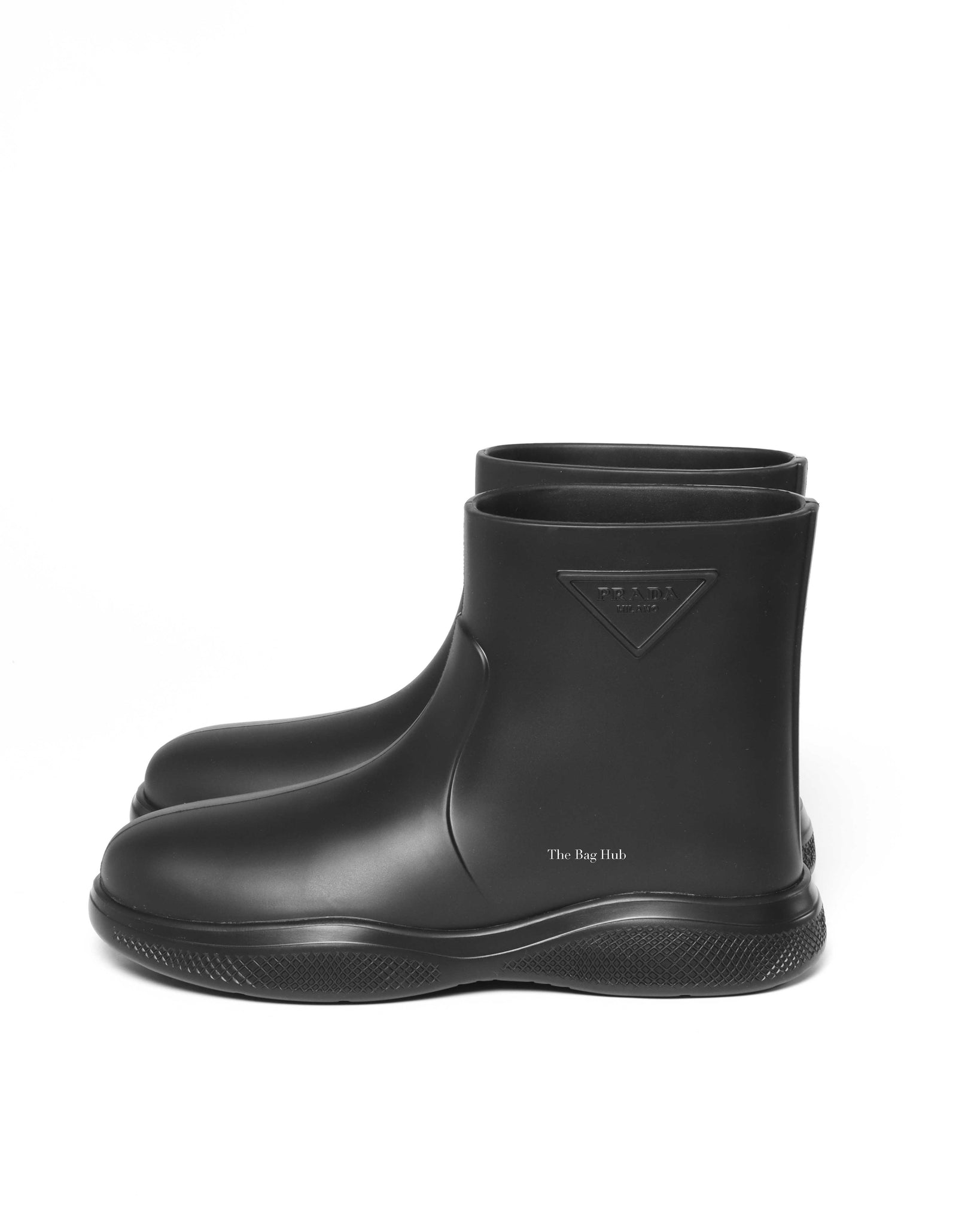 Prada Nero Calzature Uomo 2TE184 Men's Foam Rubber Booties Size 41-5