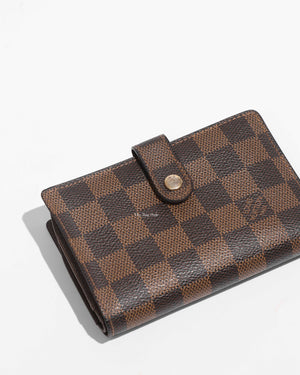Louis Vuitton Damier Ebene French Kisslock Bi-fold Wallet-1