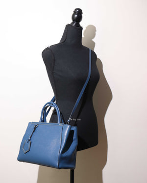 Fendi Blue Petite 2 Jours Shoulder Bag-12