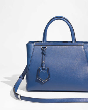 Fendi Blue Petite 2 Jours Shoulder Bag-1