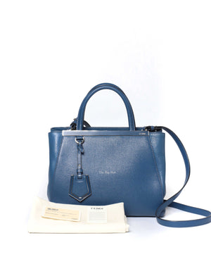 Fendi Blue Petite 2 Jours Shoulder Bag-13