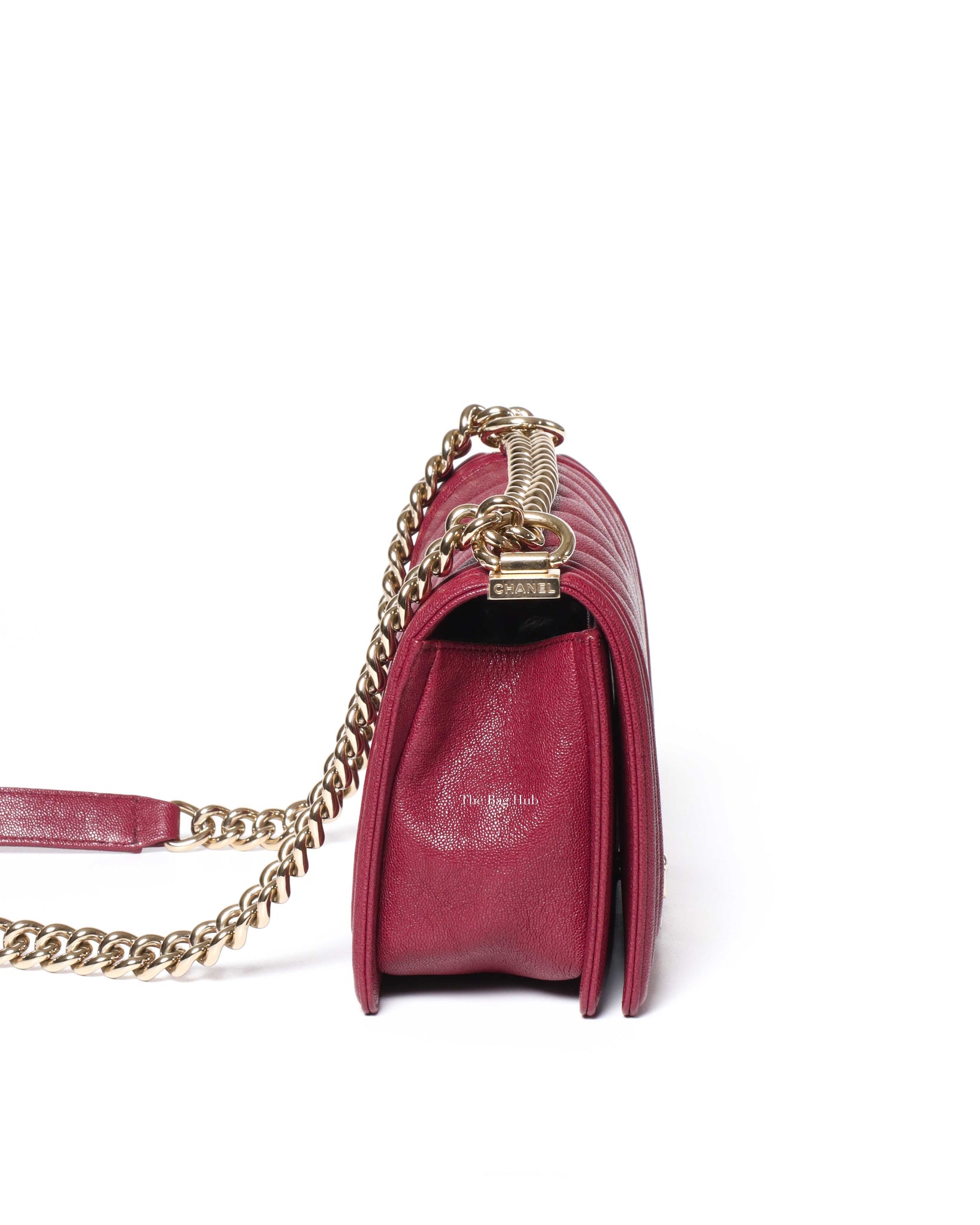 Chanel Maroon Caviar Leboy Old Medium GHW-4