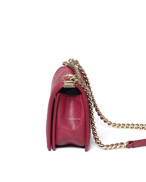 Chanel Maroon Caviar Leboy Old Medium GHW-5