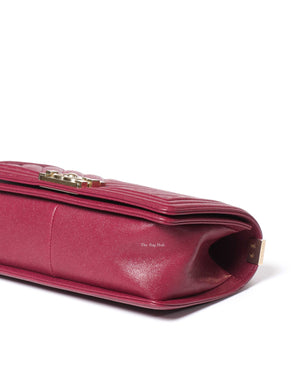 Chanel Maroon Caviar Leboy Old Medium GHW-8