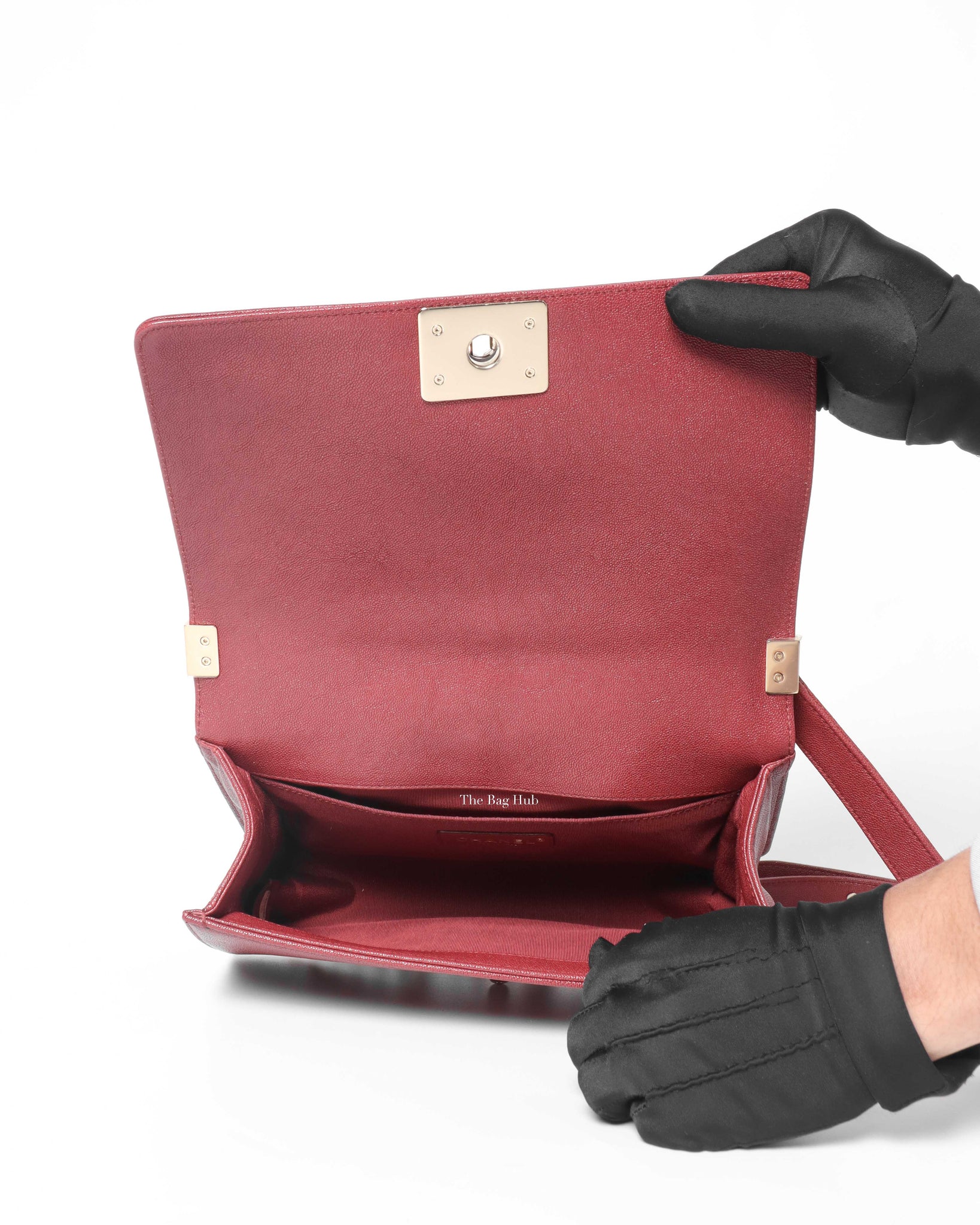 Chanel Maroon Caviar Leboy Old Medium GHW-11