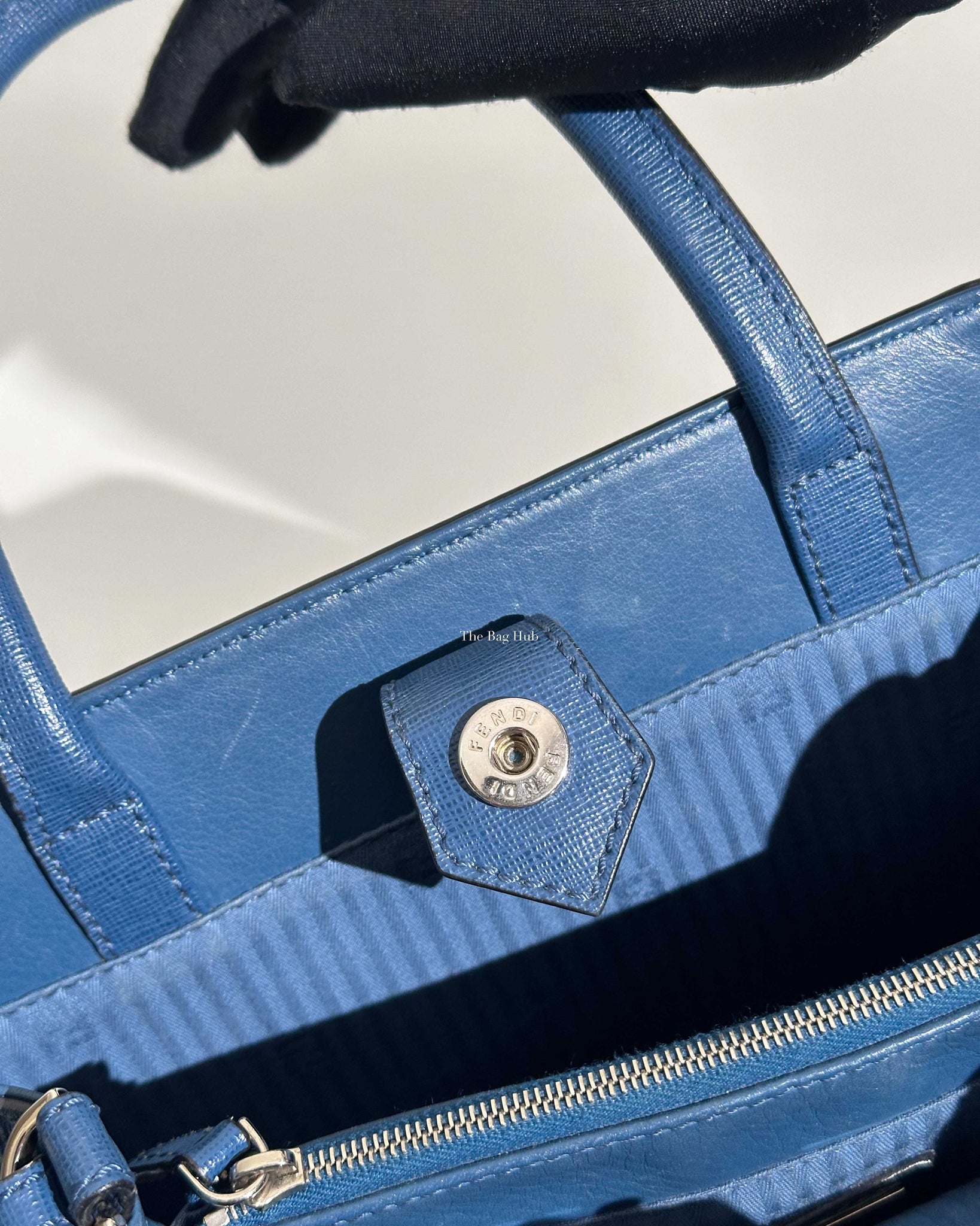 Fendi Blue Petite 2 Jours Shoulder Bag-22