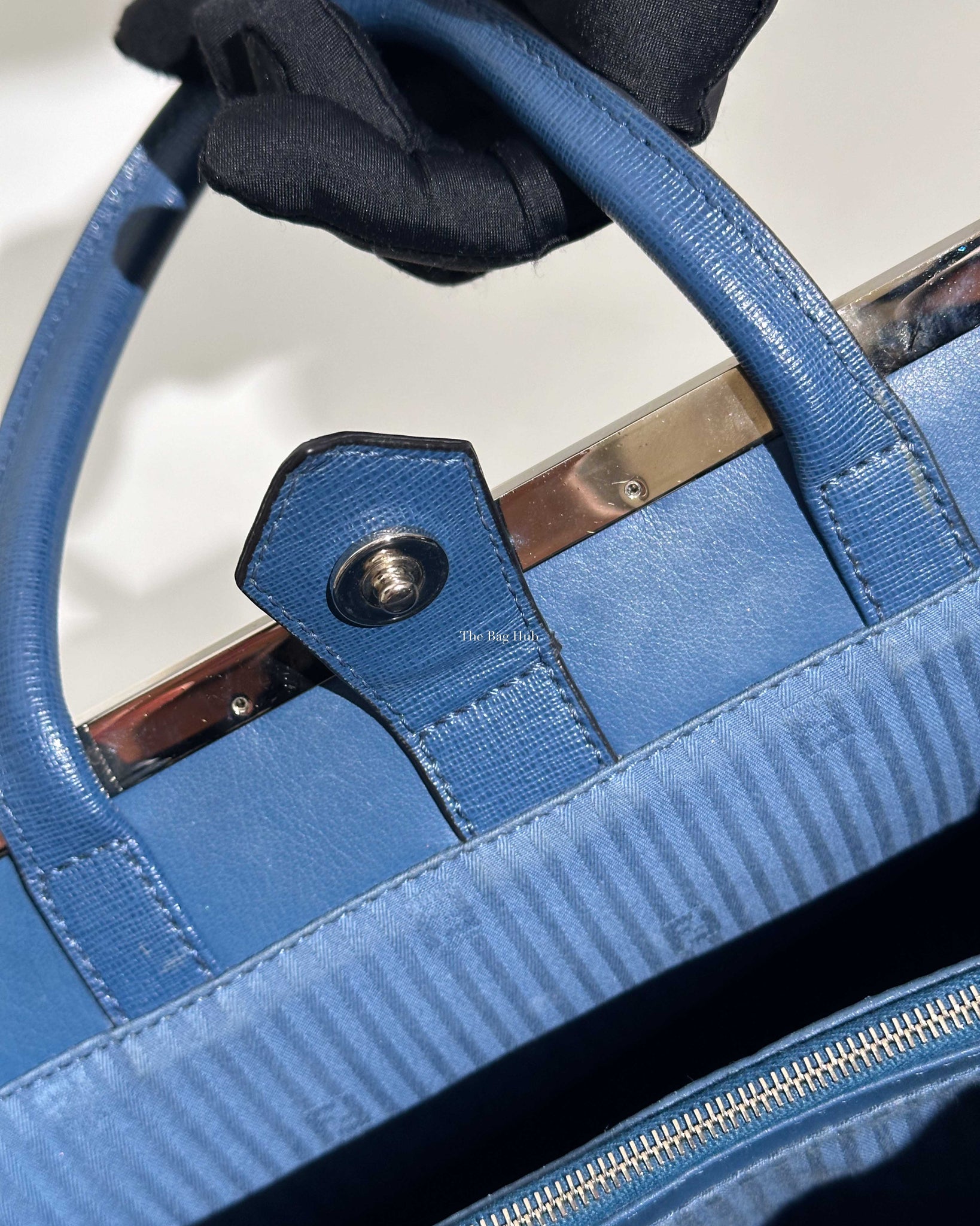 Fendi Blue Petite 2 Jours Shoulder Bag-23