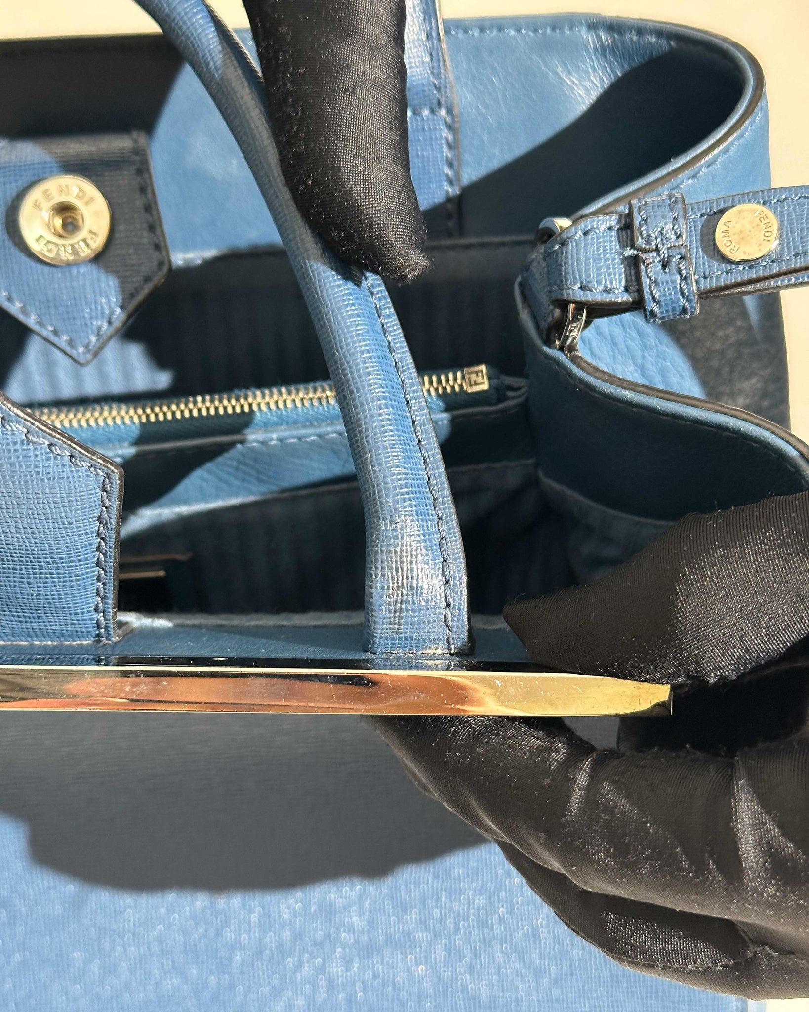 Fendi Blue Petite 2 Jours Shoulder Bag-26