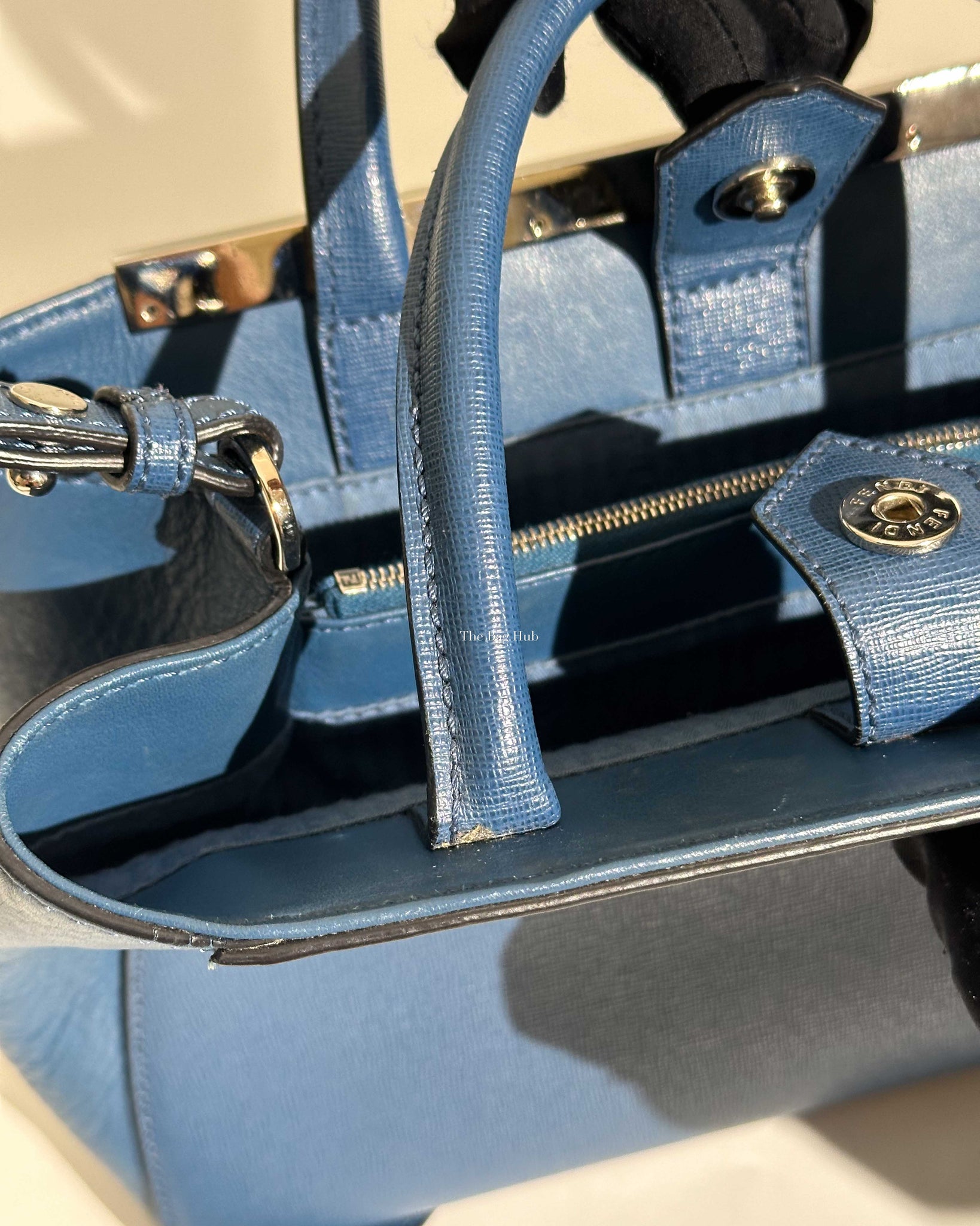 Fendi Blue Petite 2 Jours Shoulder Bag-27