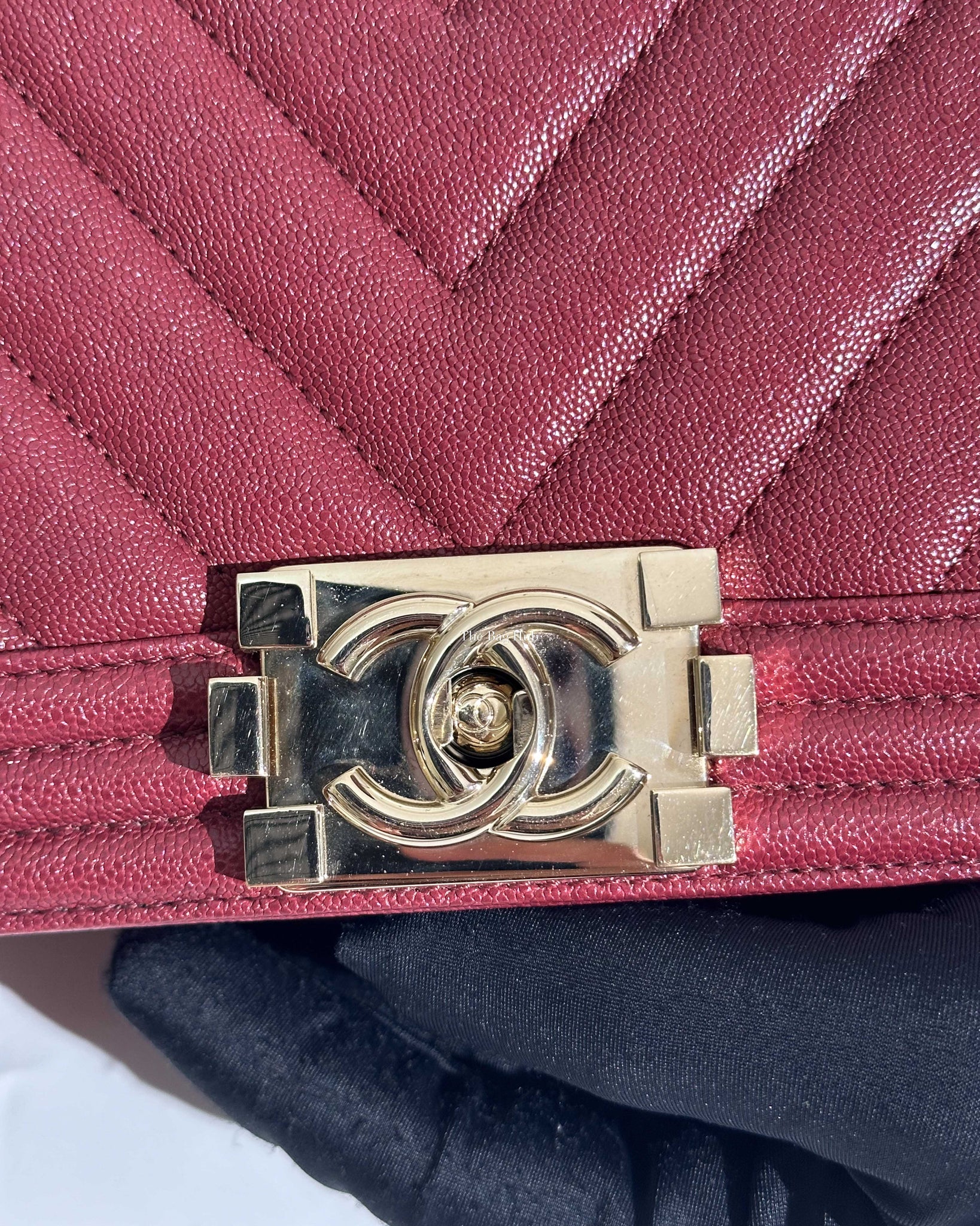 Chanel Maroon Caviar Leboy Old Medium GHW-14
