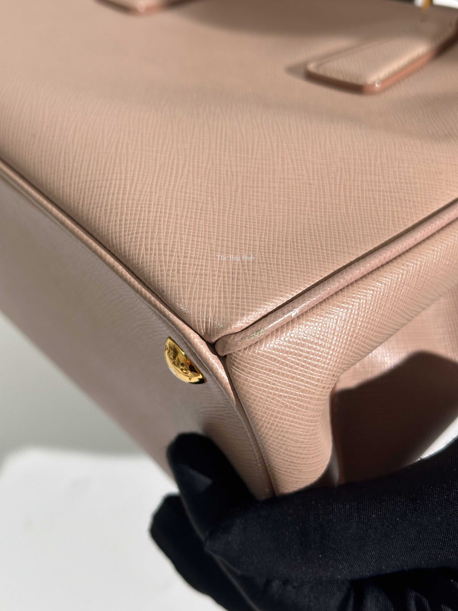 Prada Cammeo Saffiano Lux Leather Medium Double Zip Tote Bag