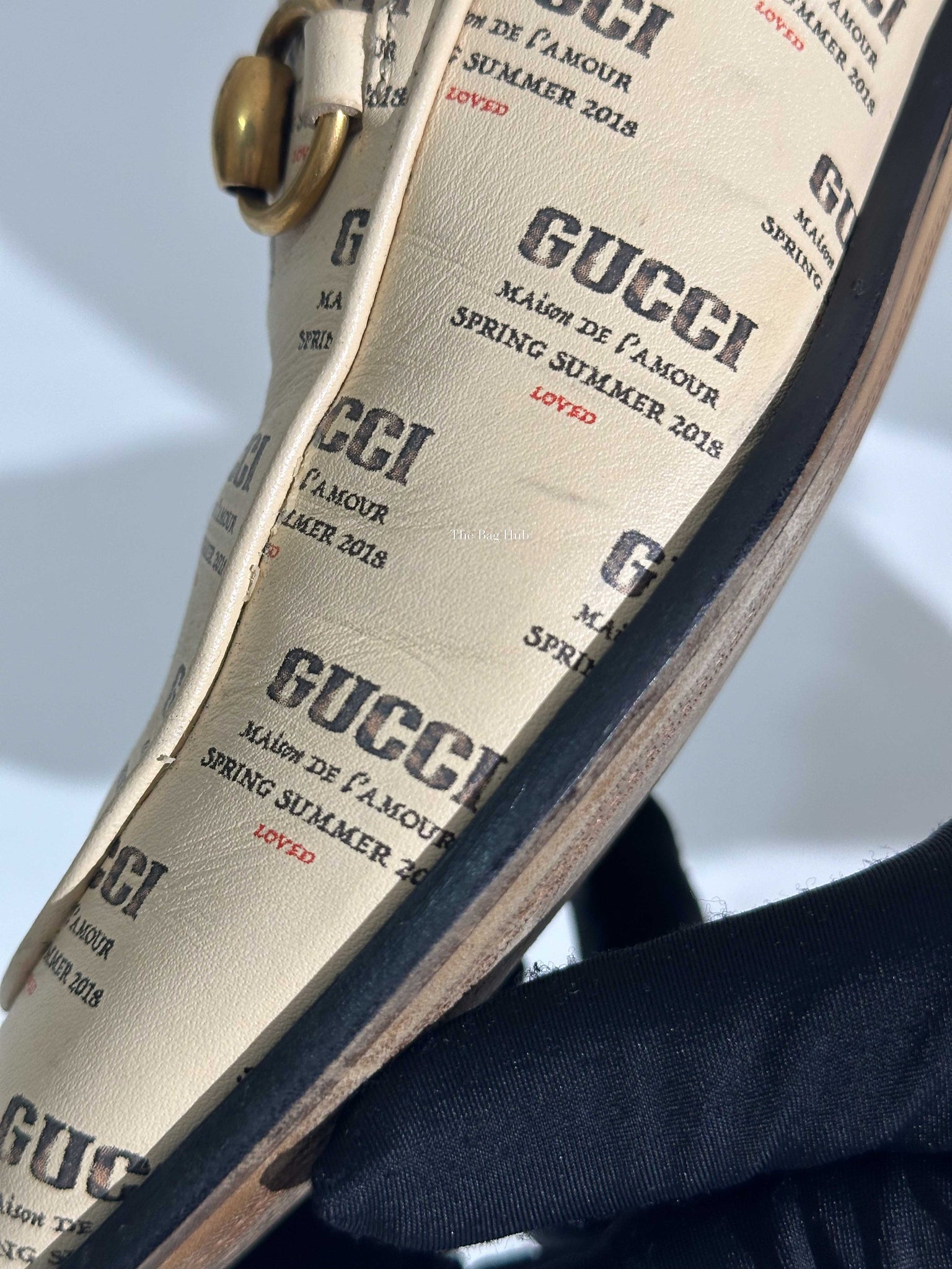Gucci Beige Invite Print Brixton Loafers Men's Size 7-17
