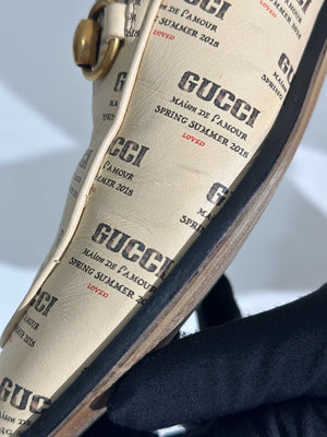 Gucci Beige Invite Print Brixton Loafers Men's Size 7-17