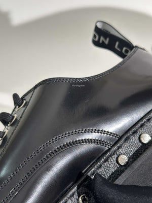 Louis Vuitton Black Glazed Calf Leather Line Derby Men's Size 7-17