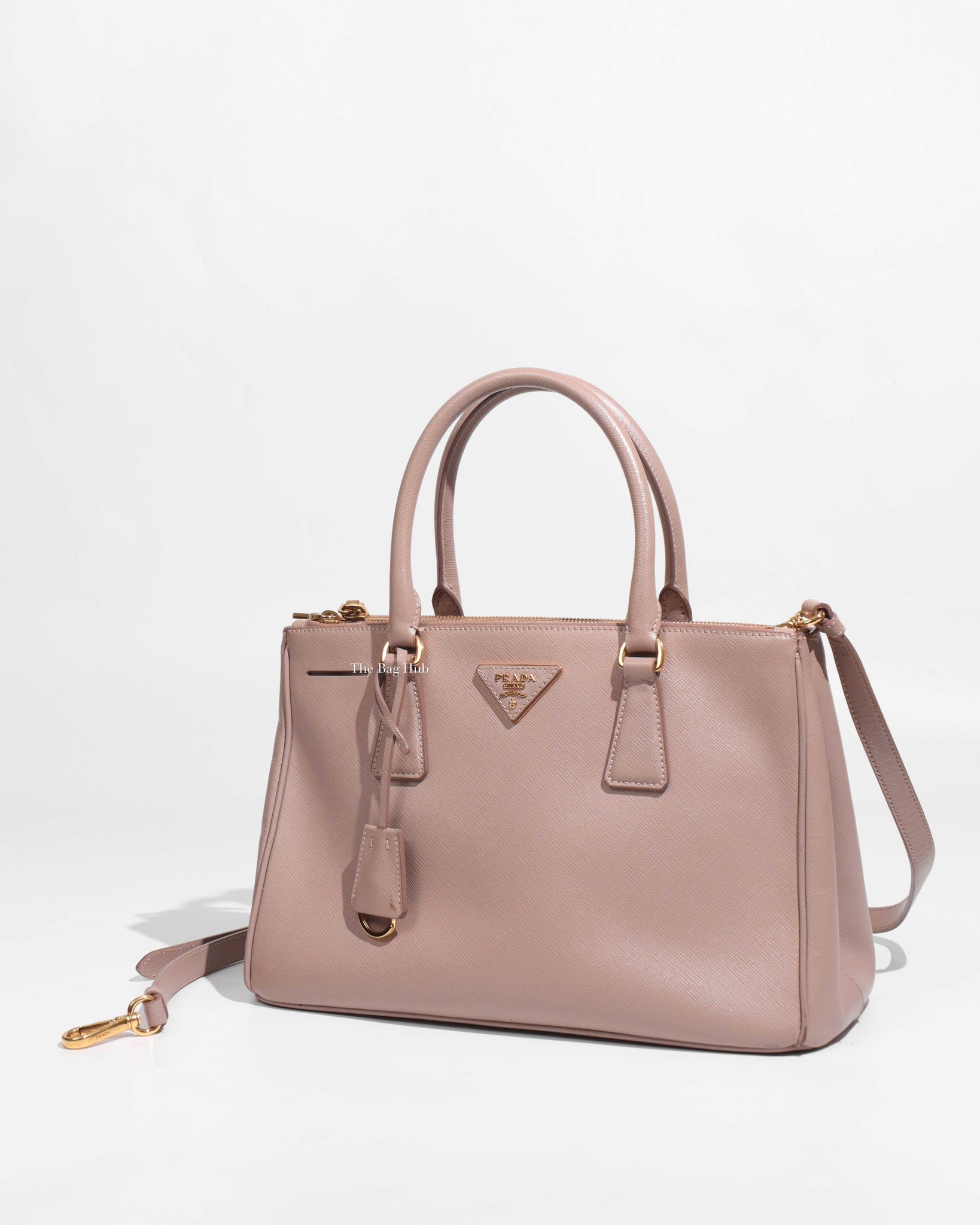 PRADA Lux Saffiano Leather Tote Tote Bag Light Pink