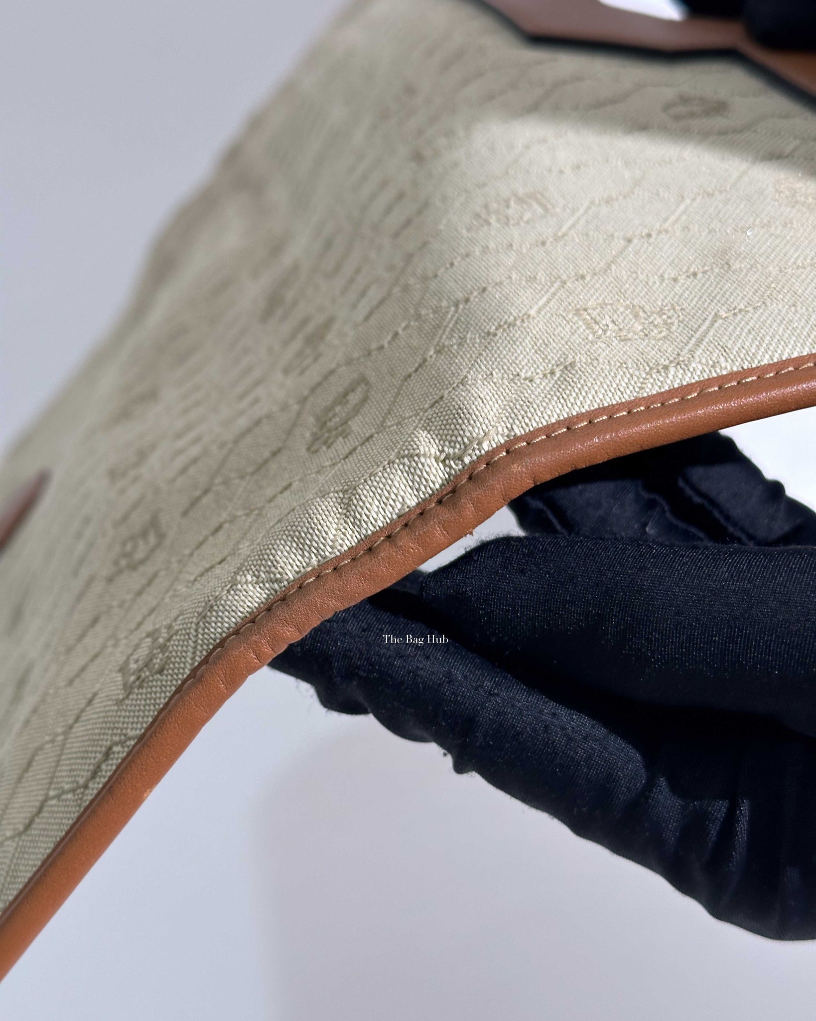 Christian Dior Beige/Brown Honeycomb Vintage Foldover Clutch-16