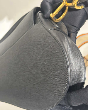 Dior Black Grained Calfskin Saddle Bag-23