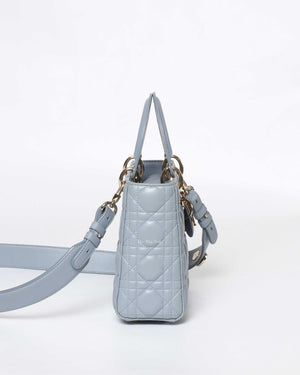 Dior Cloud Blue Cannage Lady Dior My ABCDior Shoulder Bag-4