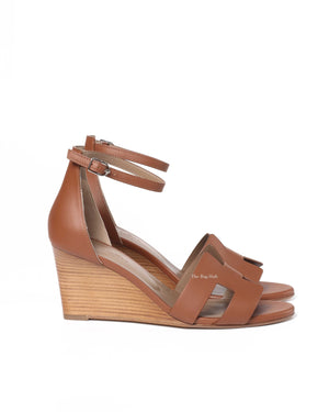 Hermes Brown Legend Sandals Size 38.5-4