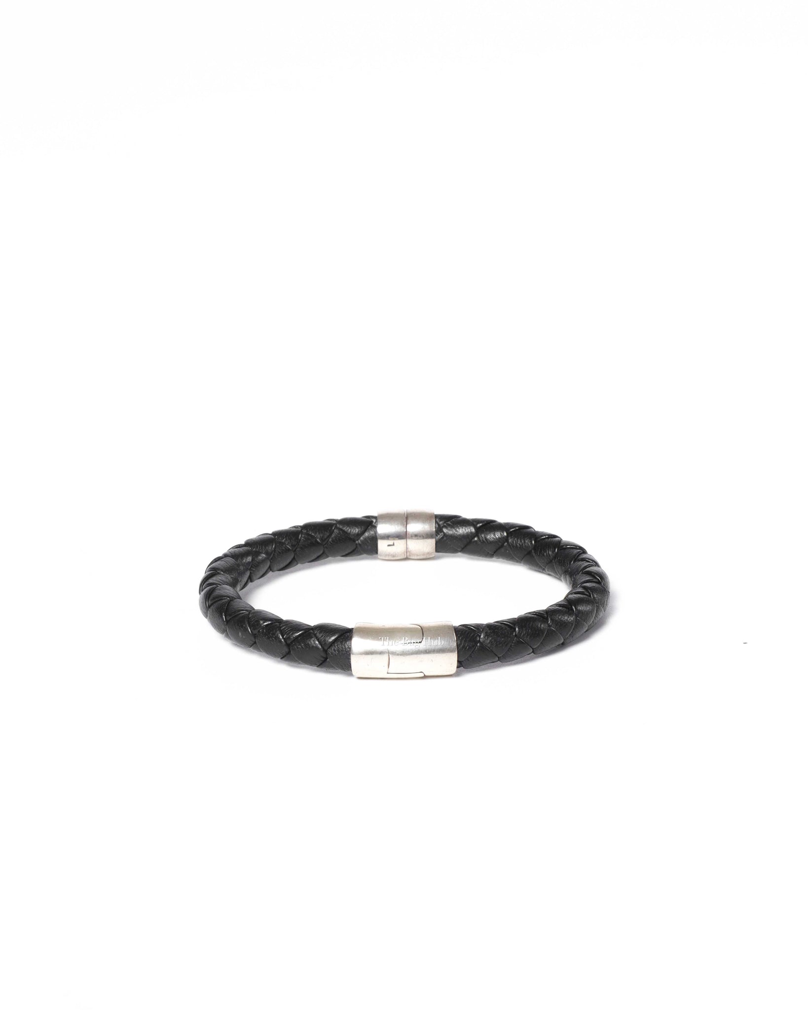 Bottega Veneta Black Leather Intrecciato Bracelet-3