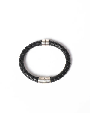 Bottega Veneta Black Leather Intrecciato Bracelet-7
