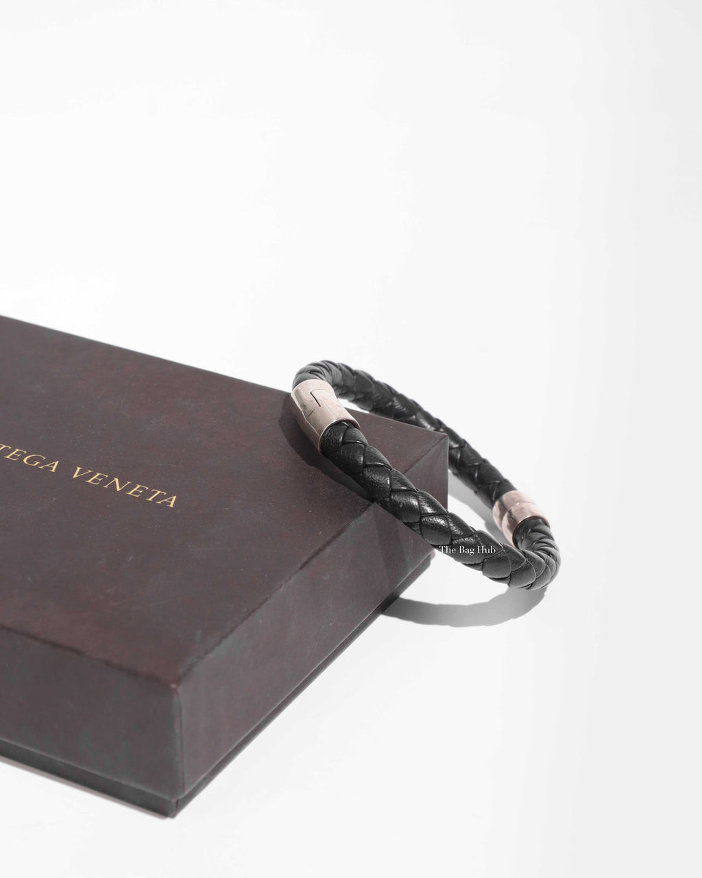 Bottega Veneta Black Leather Intrecciato Bracelet-1