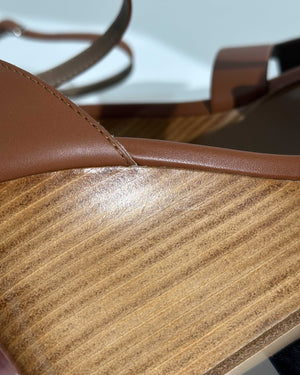 Hermes Brown Legend Sandals Size 38.5-10