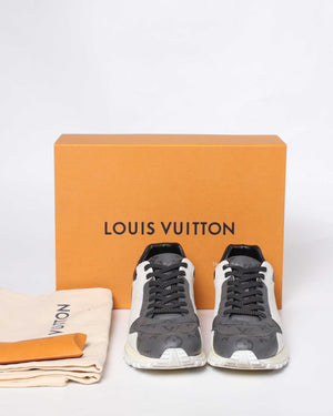 Louis Vuitton Gray/White Monogram Eclipse Canvas Run Away Men's Sneakers Size 7.5-9