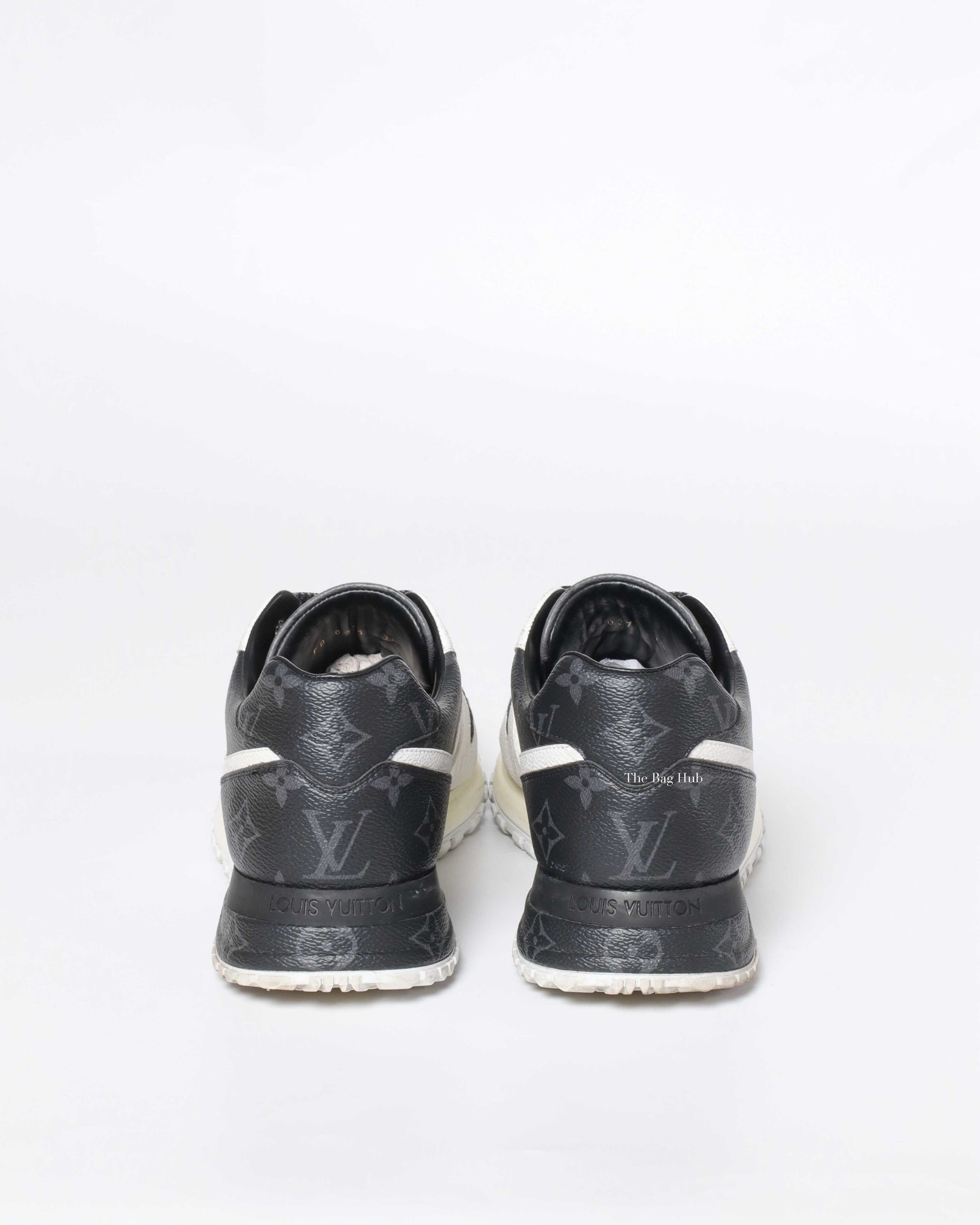 Louis Vuitton Gray/White Monogram Eclipse Canvas Run Away Men's Sneakers Size 7.5-6
