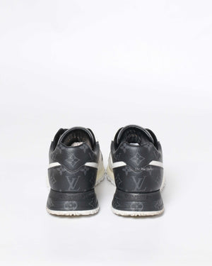 Louis Vuitton Gray/White Monogram Eclipse Canvas Run Away Men's Sneakers Size 7.5-6