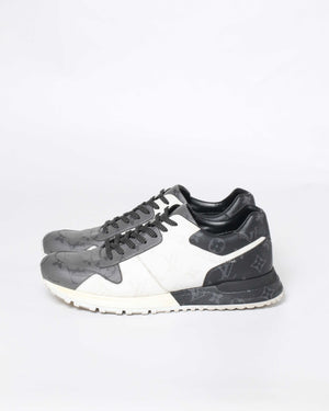 Louis Vuitton Gray/White Monogram Eclipse Canvas Run Away Men's Sneakers Size 7.5-5