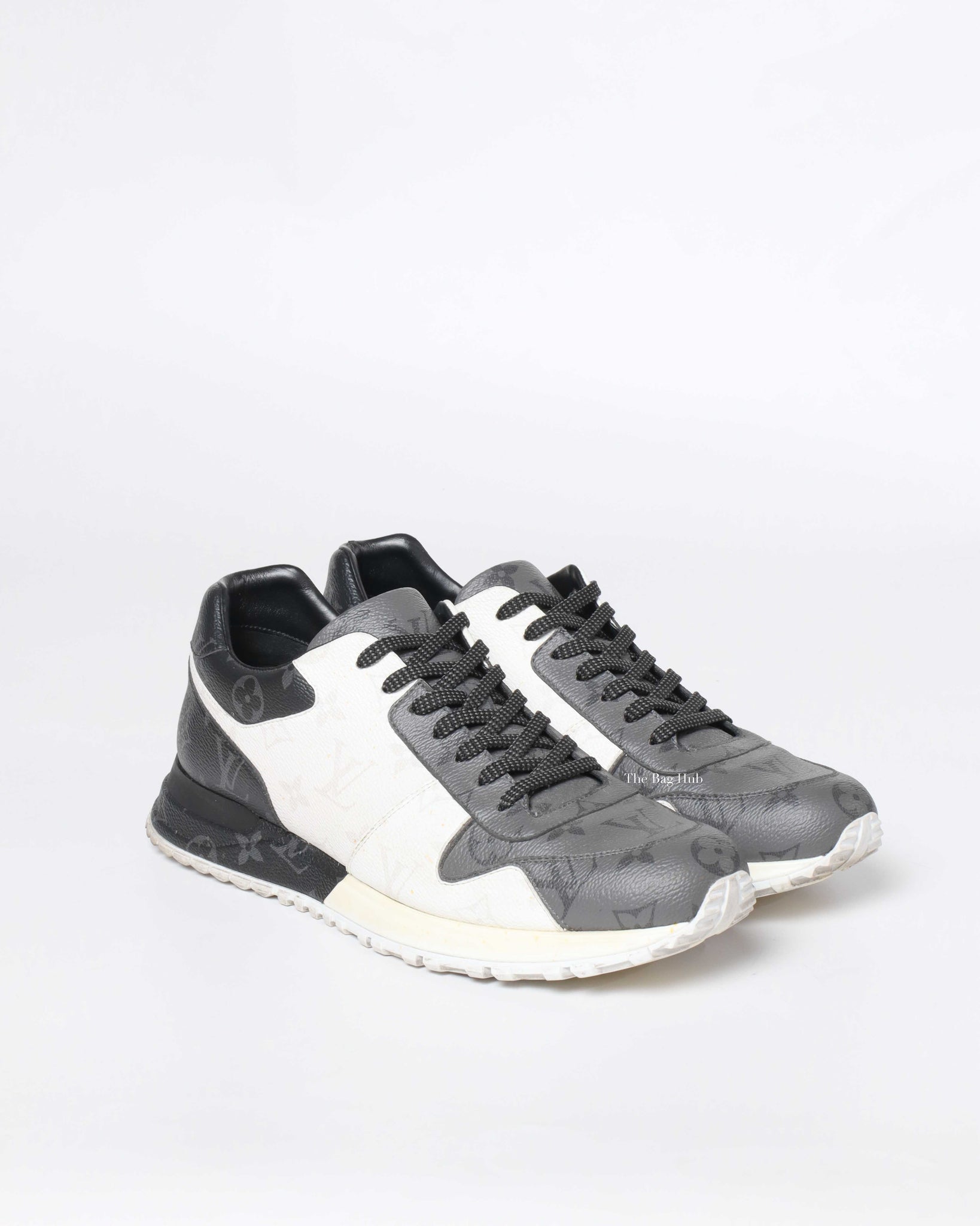 Louis Vuitton Gray/White Monogram Eclipse Canvas Run Away Men's Sneakers Size 7.5-2
