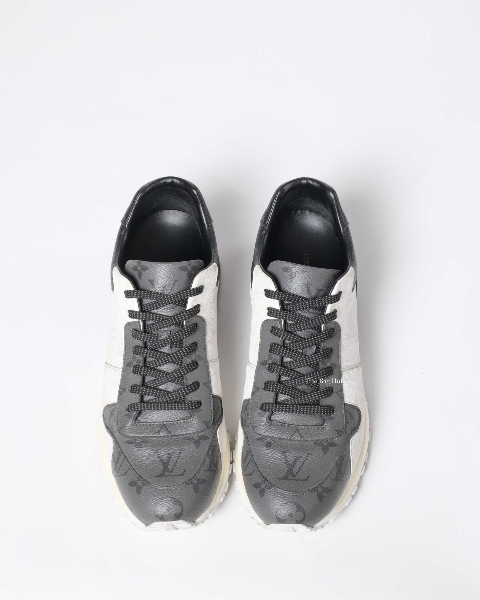 Louis Vuitton Gray/White Monogram Eclipse Canvas Run Away Men's Sneakers Size 7.5-8