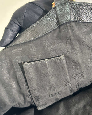 Gucci Black Guccissima Tote Leather Bag-25