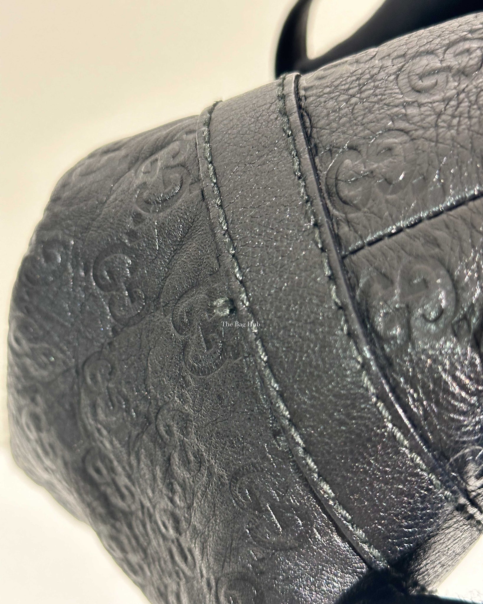 Gucci Black Guccissima Tote Leather Bag-29