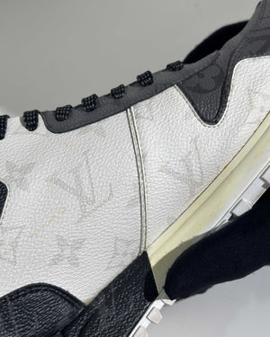 Louis Vuitton Gray/White Monogram Eclipse Canvas Run Away Men's Sneakers Size 7.5-11
