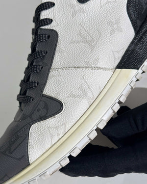 Louis Vuitton Gray/White Monogram Eclipse Canvas Run Away Men's Sneakers Size 7.5-12