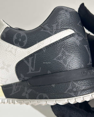 Louis Vuitton Gray/White Monogram Eclipse Canvas Run Away Men's Sneakers Size 7.5-18