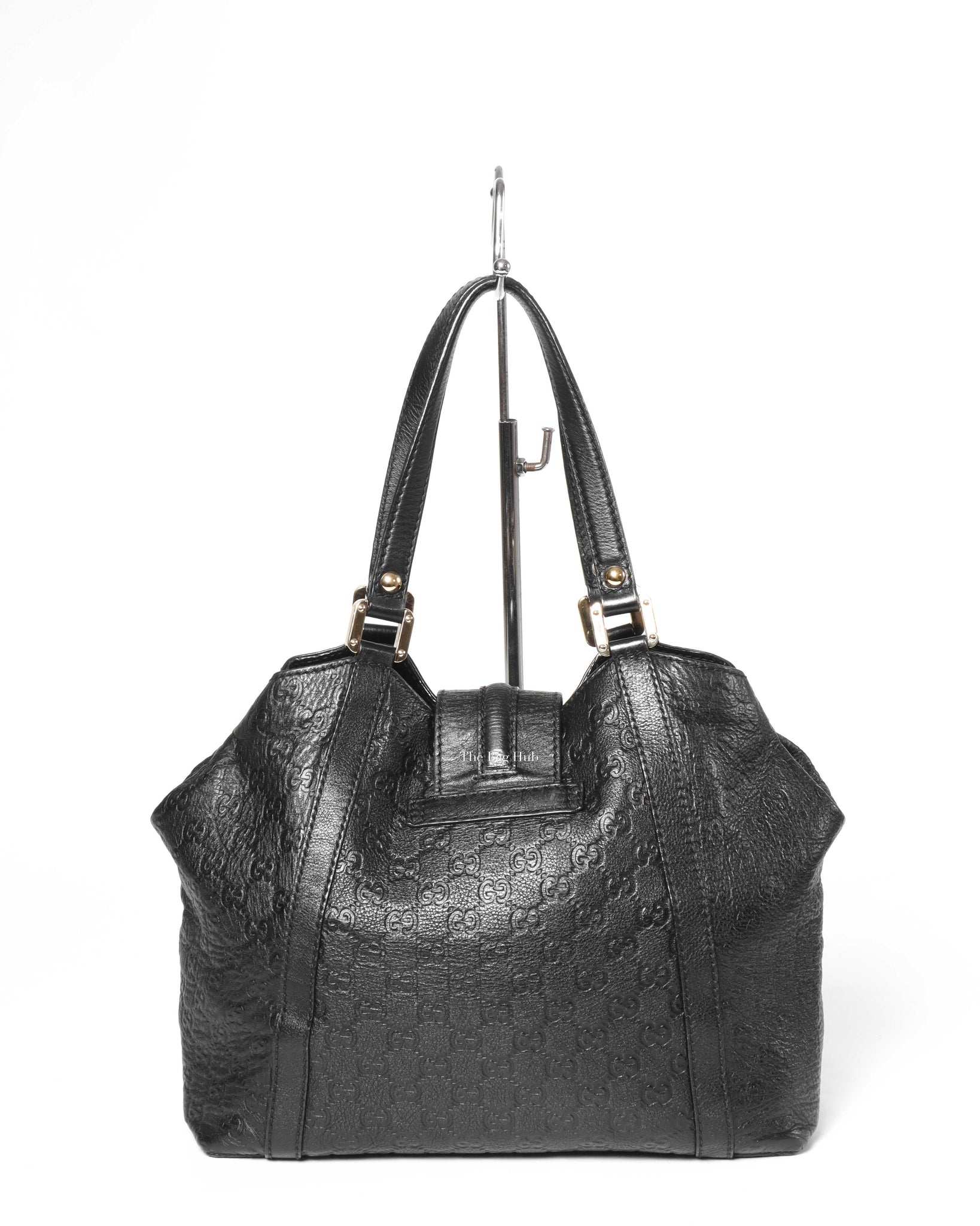 Gucci Black Guccissima Tote Leather Bag-3