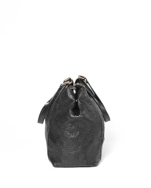 Gucci Black Guccissima Tote Leather Bag-4