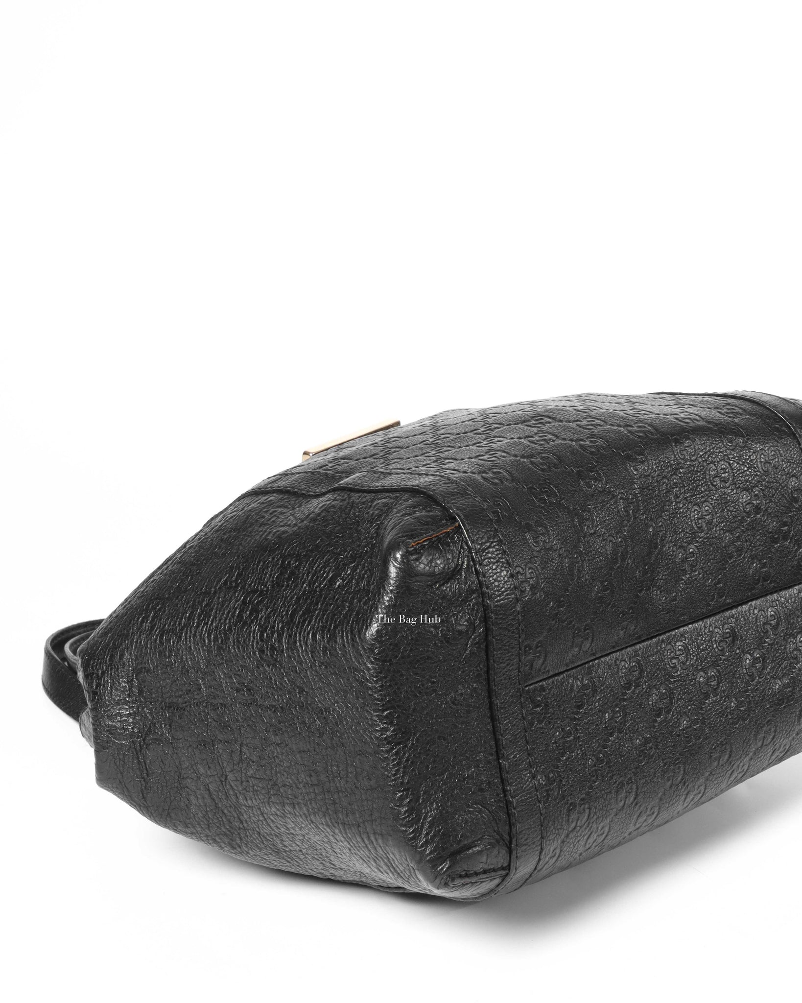 Gucci Black Guccissima Tote Leather Bag-7