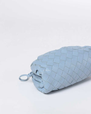 Bottega Veneta Light Blue Intrecciato Mini Pouch-7