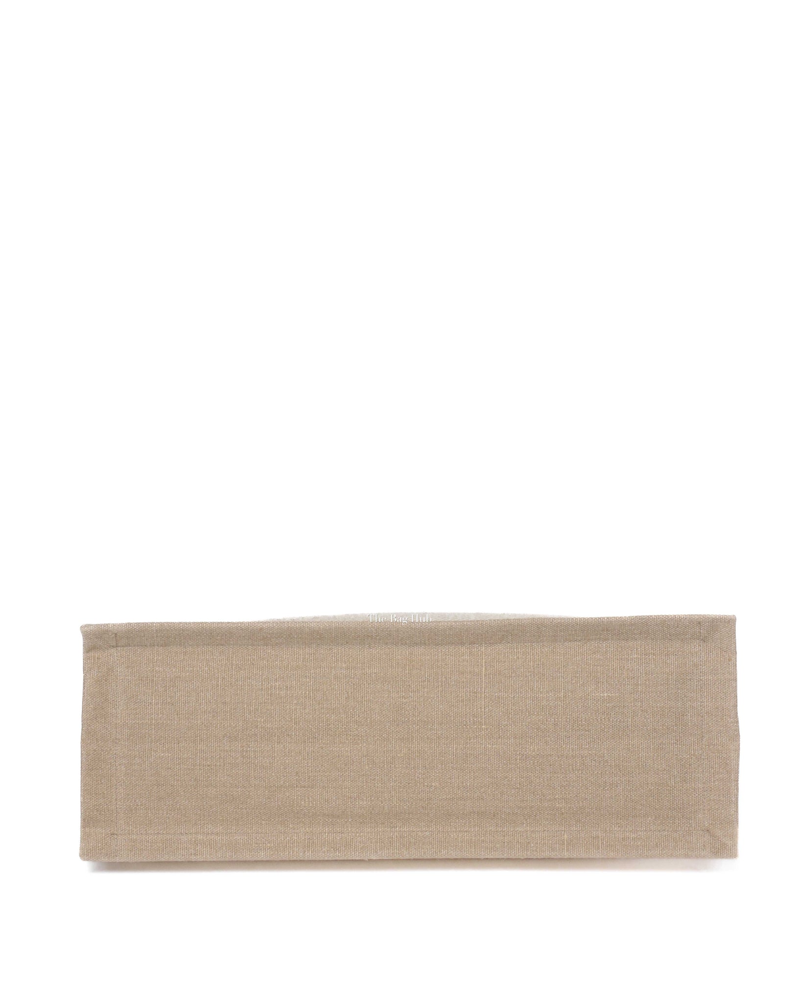 Saint Laurent Beige Canvas Rive Gauche Large Tote Bag-6